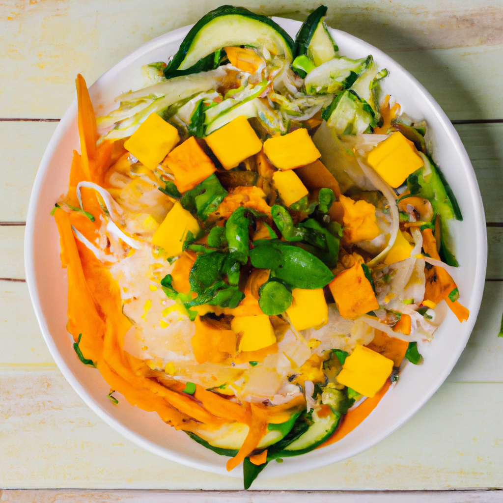 Vietnamese Tofu Noodle Salad With Mango