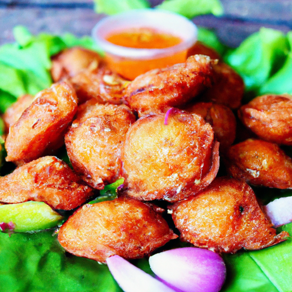 Crispy Sweet Potato Fritters Banh Tom