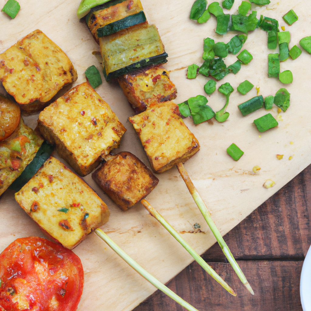 Lemongrass Tofu And Vegetable Skewers