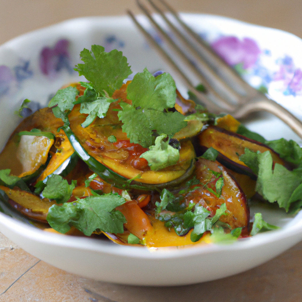 Moroccan Roasted Eggplant And Zucchini Salad
