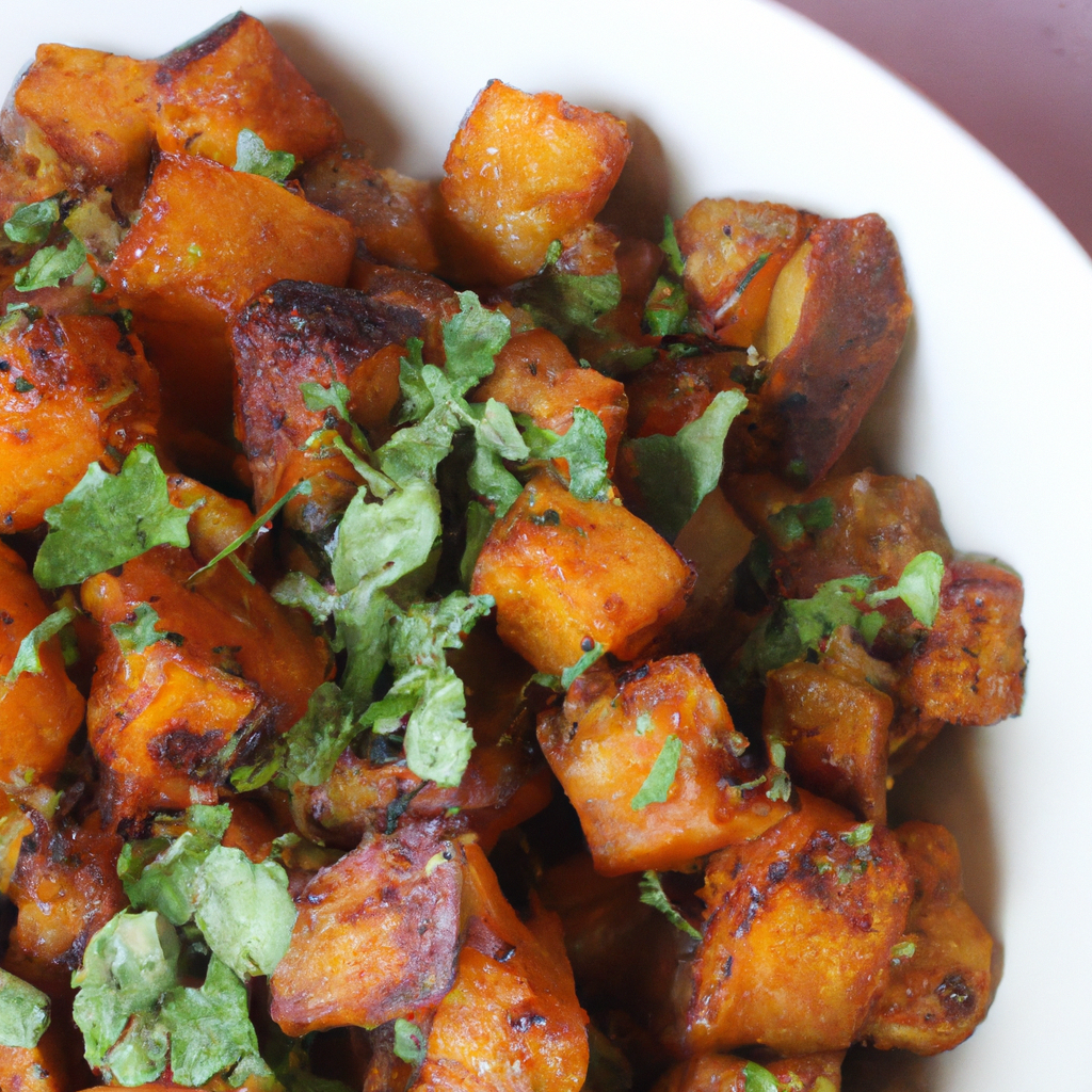 Moroccan Spiced Roasted Sweet Potatoes