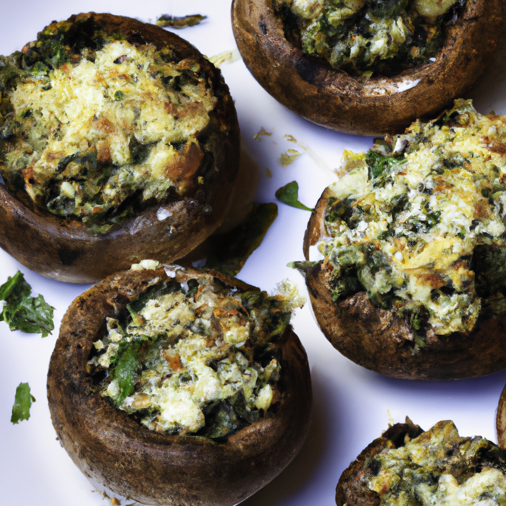 Stuffed Mushrooms With Spinach And Feta