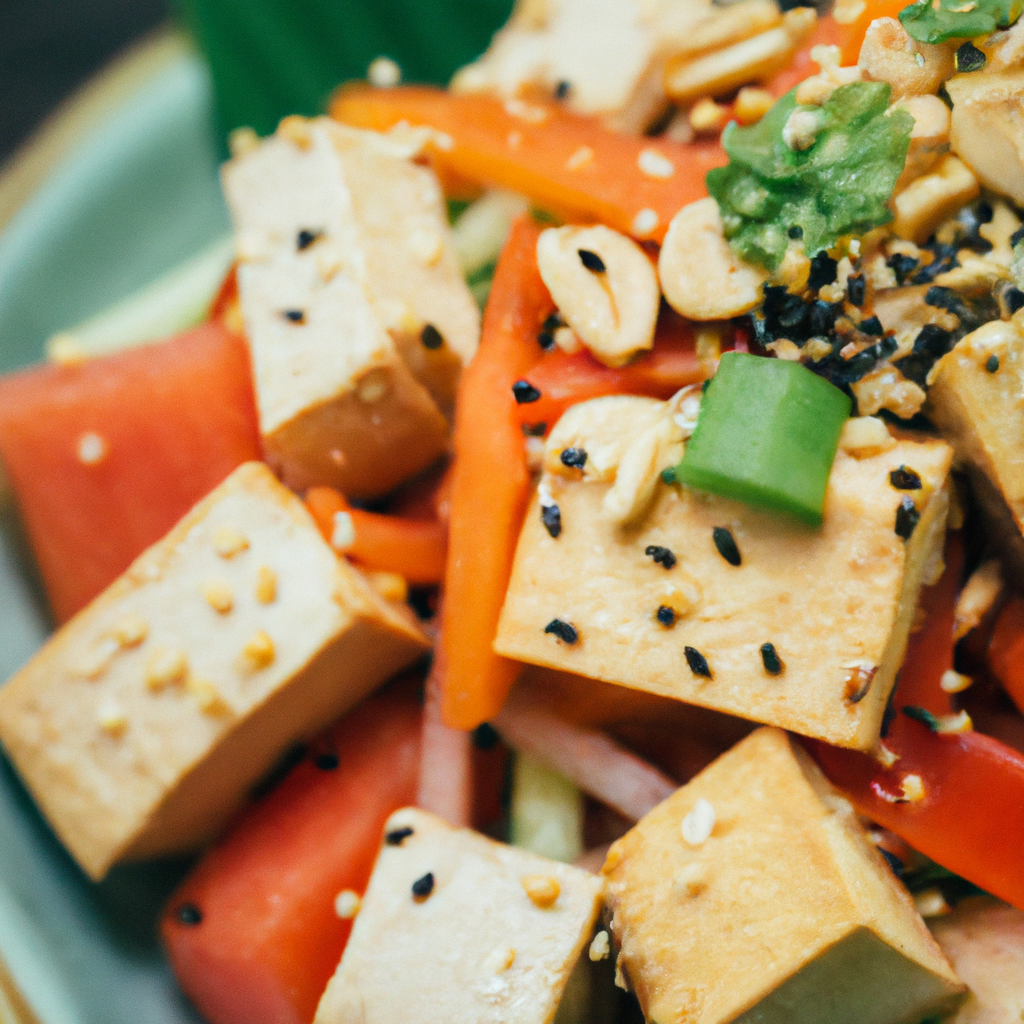 Tofu And Vegetable Papaya Salad