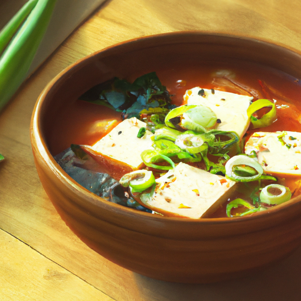 Vegetarian Kimchi Tofu Soup