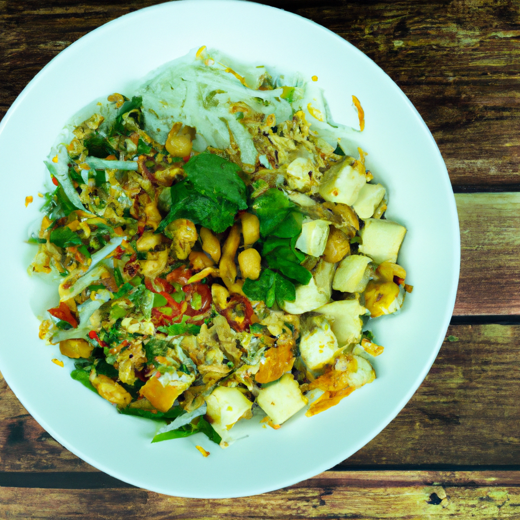 Vietnamese Rice Noodles With Tofu And Peanuts