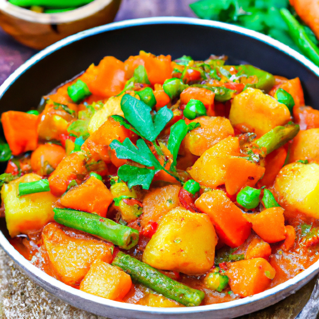 Atkilt Alicha Bet Karya Mild Vegetable Stew With Chilies
