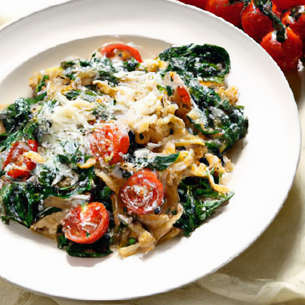 Pasta With Roasted Tomatoes And Spinach