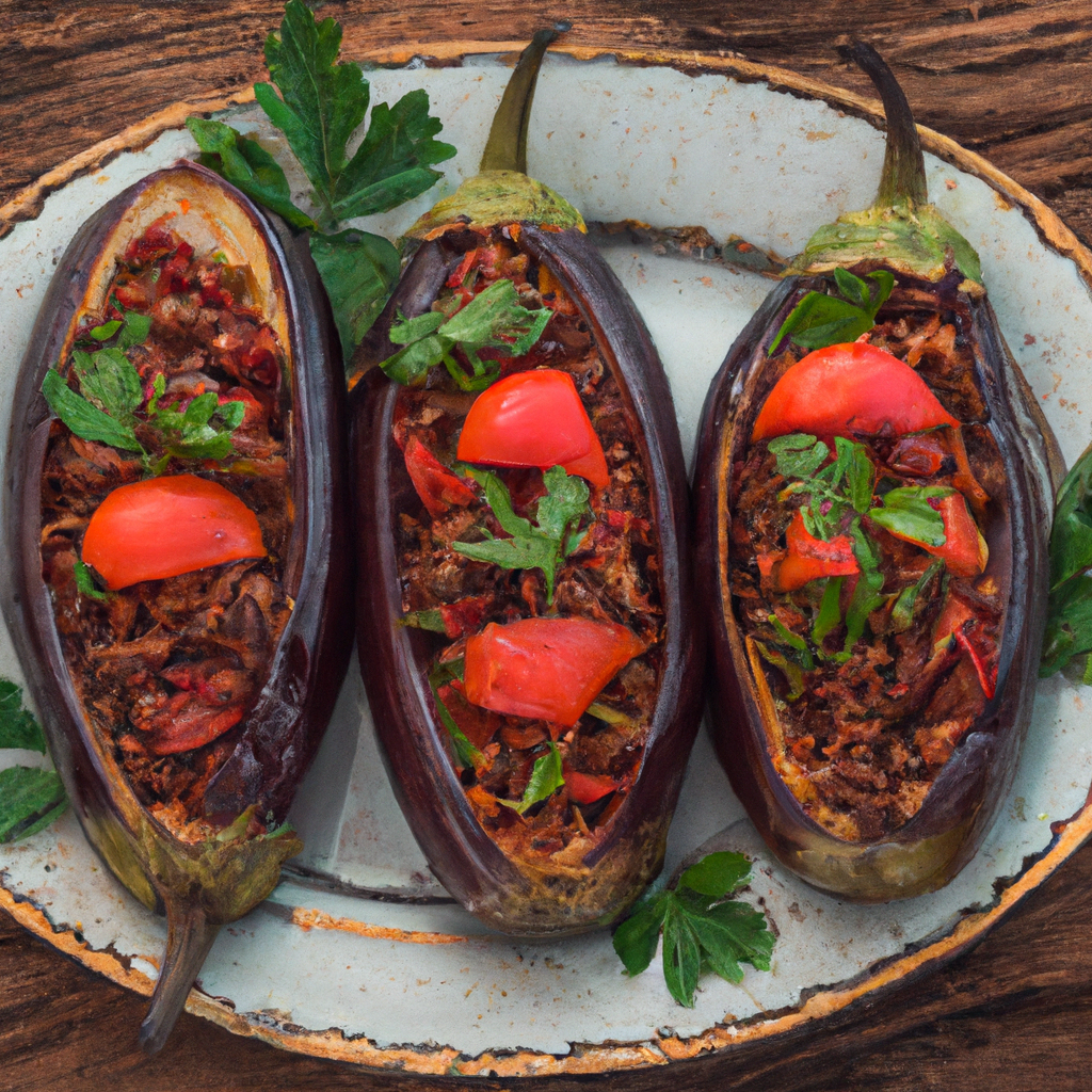 Turkish Eggplant Boat Karniyarik