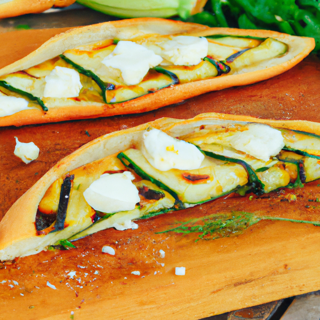 Zucchini And Cheese Pide