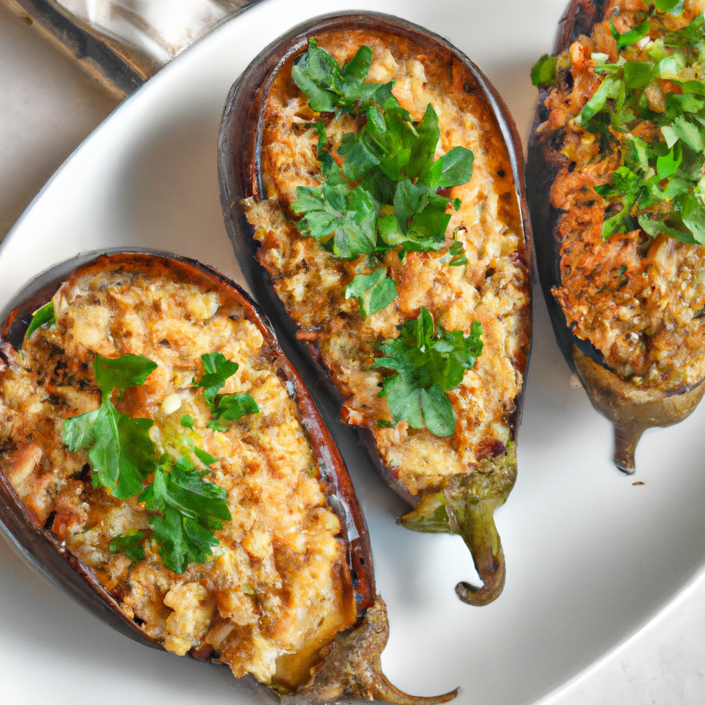 Eggplant Stuffed With Bulgur