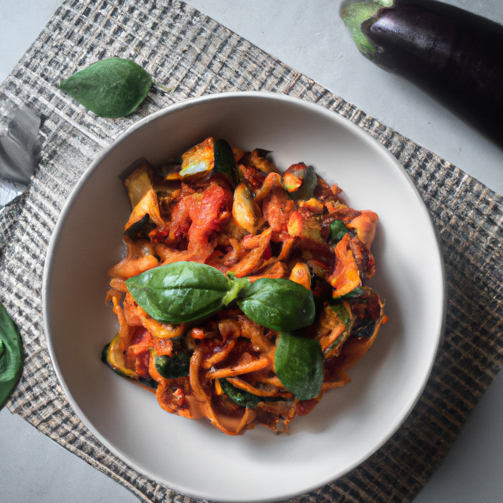 Grilled Zucchini And Eggplant Pasta