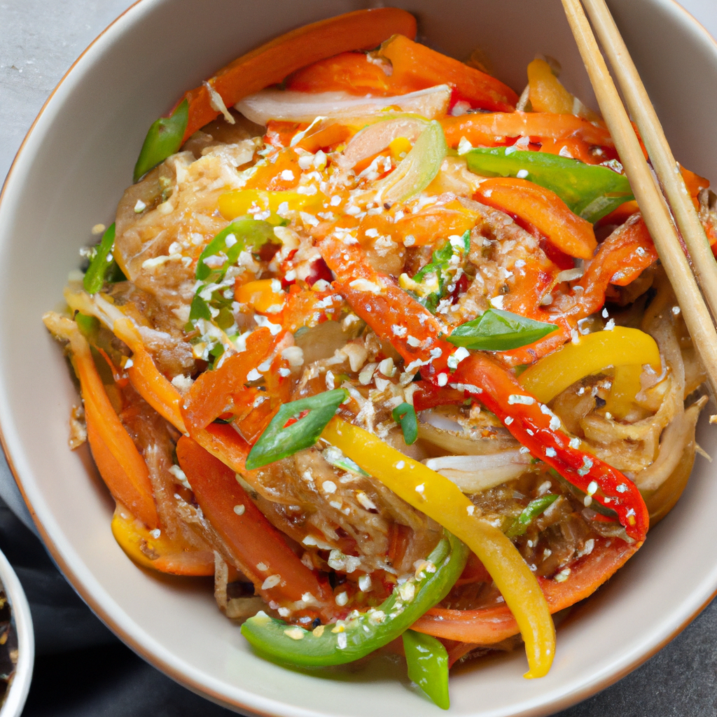Korean Sesame Noodle Bowl