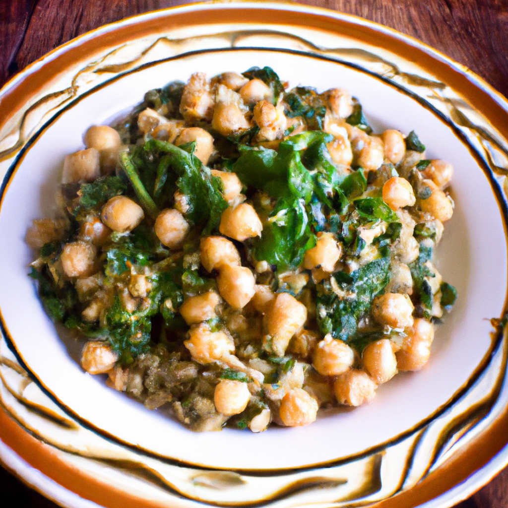 Lebanese Chickpea And Spinach Pilaf