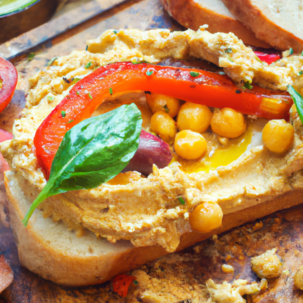 Mediterranean Vegetable And Hummus Sandwich
