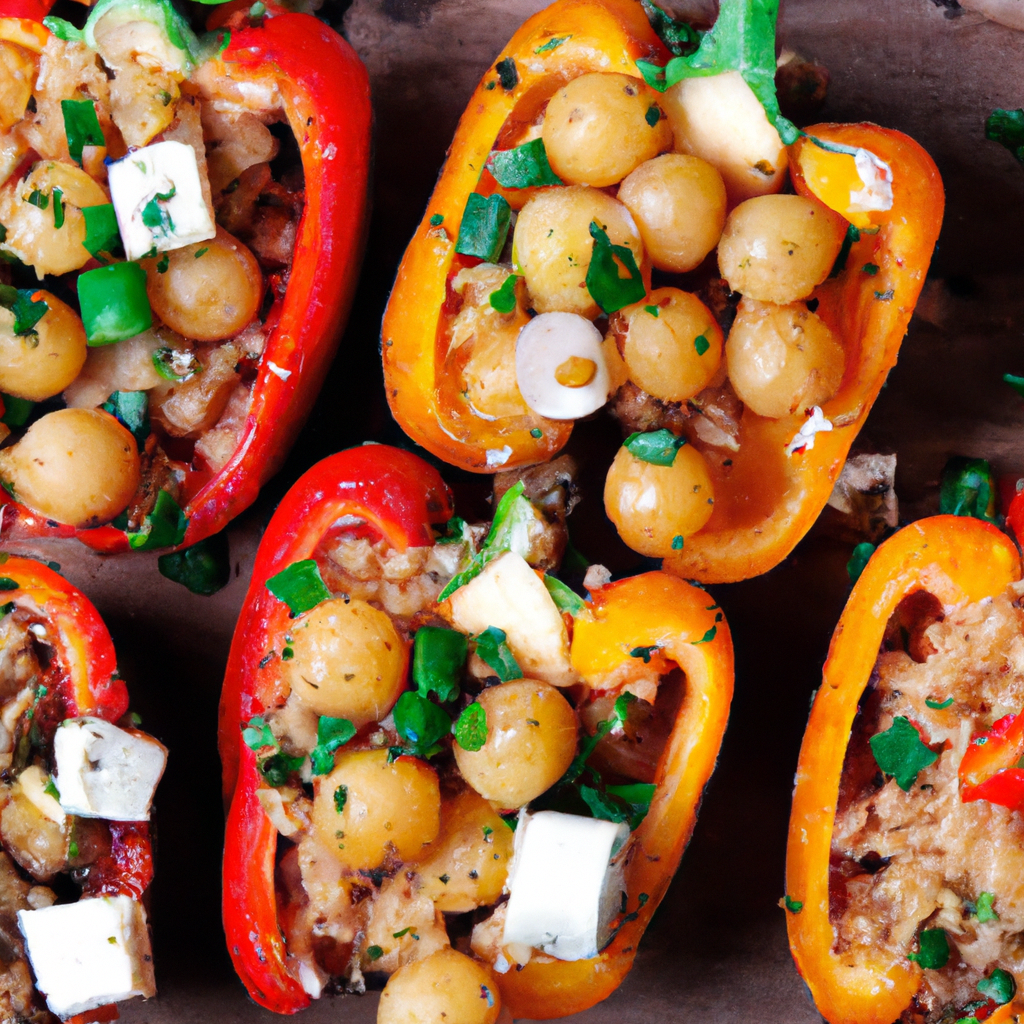 Quinoa And Hummus Stuffed Peppers