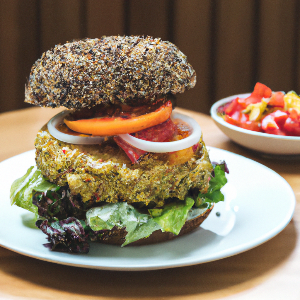 Quinoa Burger With Aji Mayo