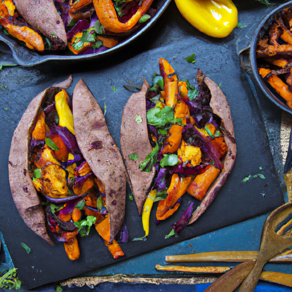 Roasted Sweet Potato And Black Bean Fajitas