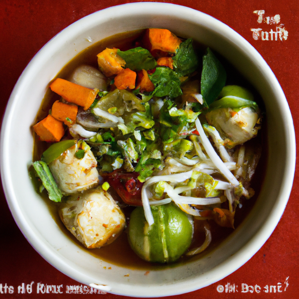 Vegetarian Bun Rieu Noodle Soup