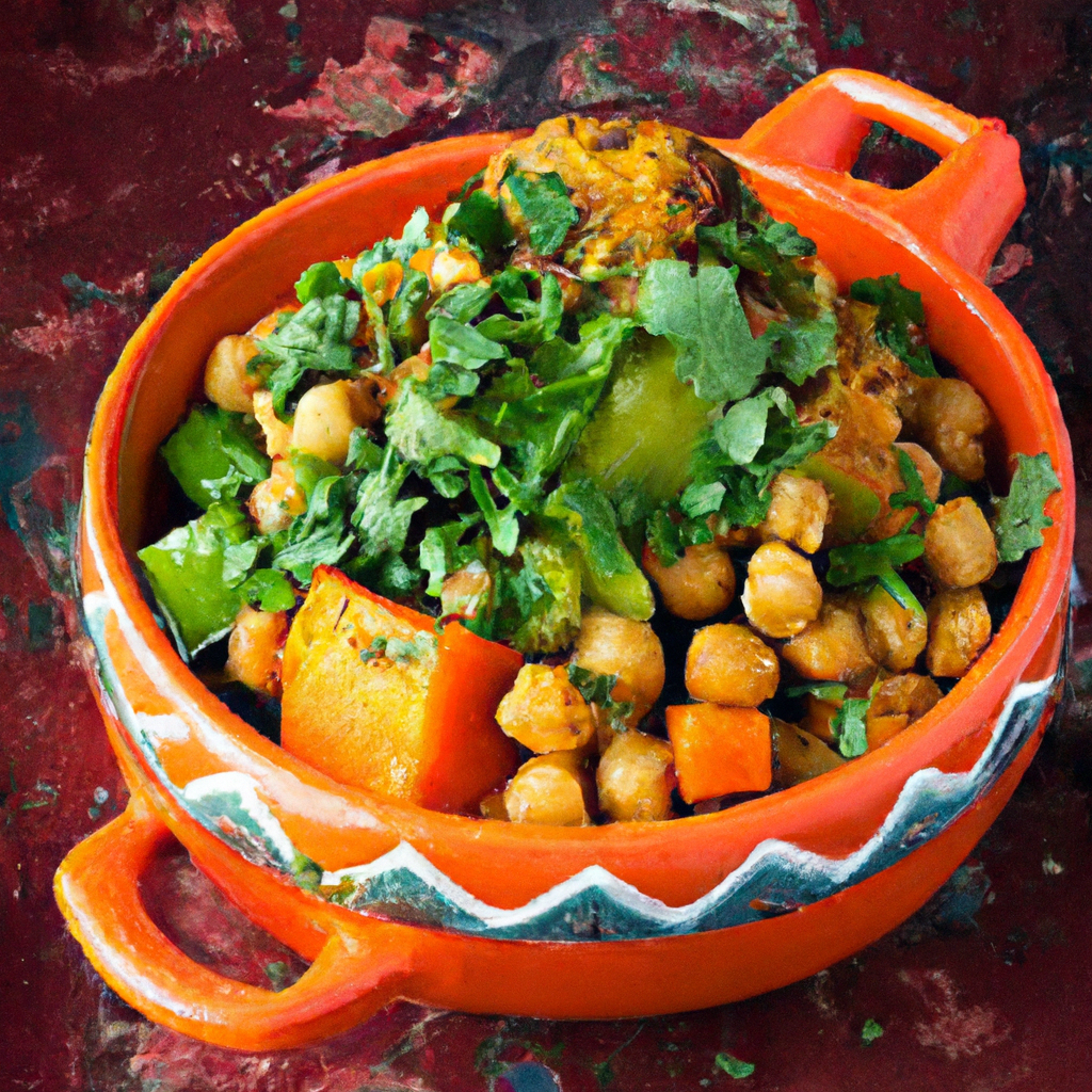 Vegetarian Moroccan Tagine With Pumpkin