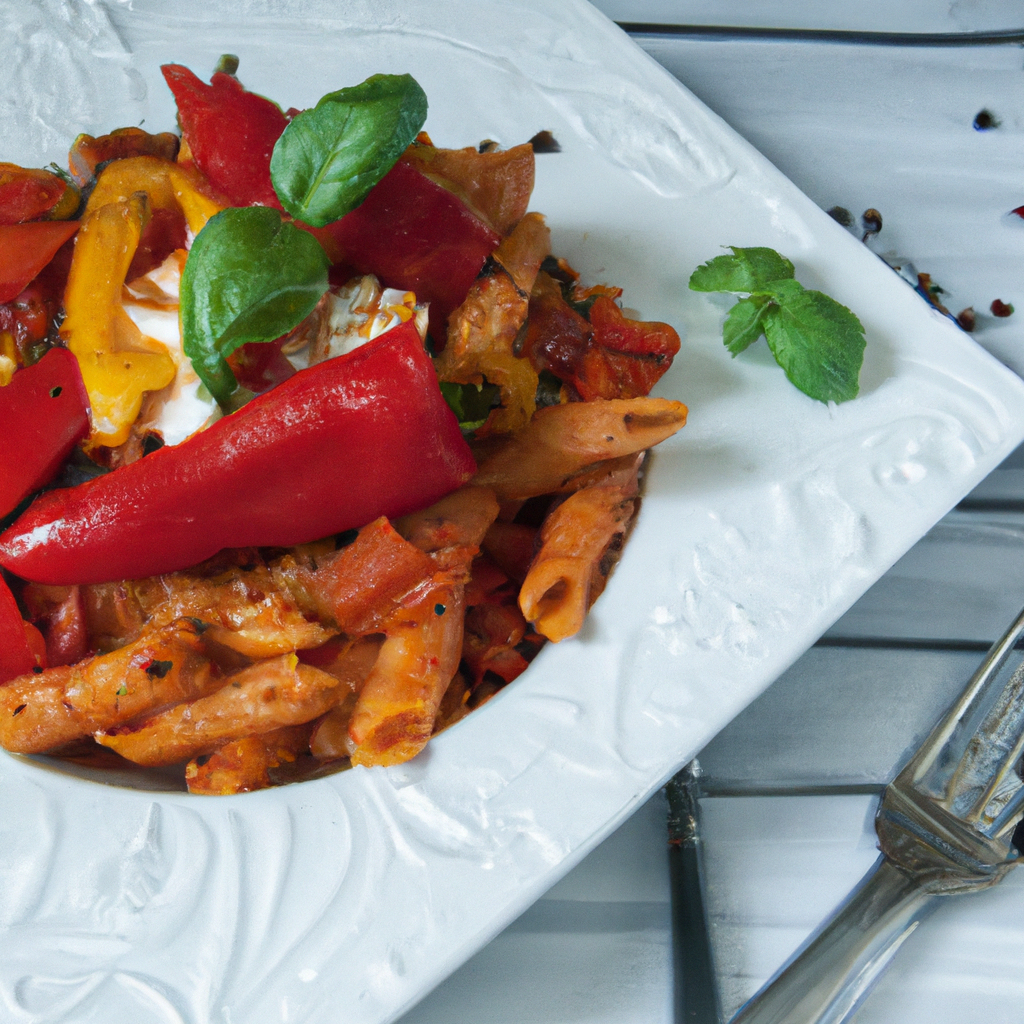Roasted Pepper And Goat Cheese Pasta