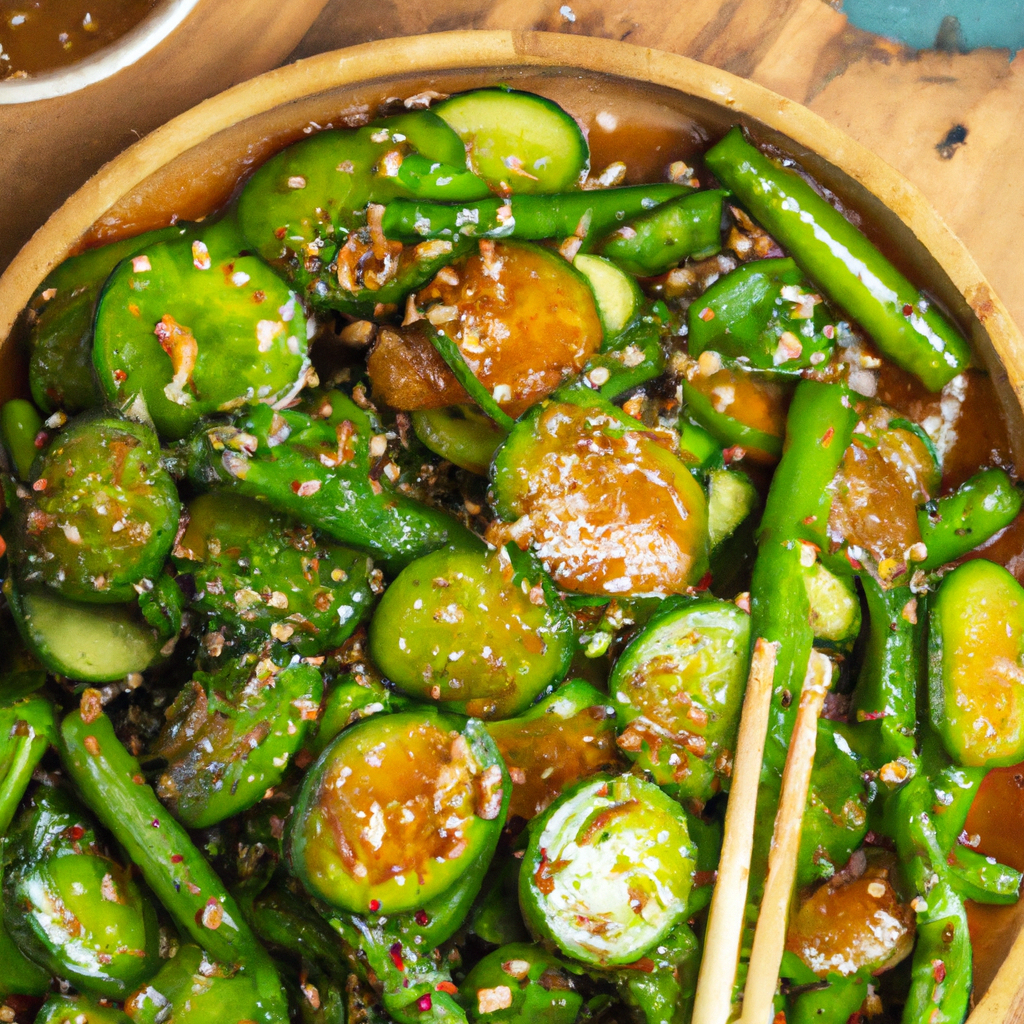 Spicy Ginger Green Beans